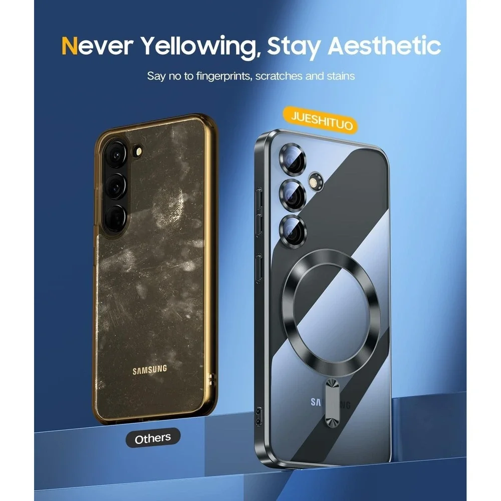JUESHITUO Official Titanium for Samsung Galaxy S24 Case with Camera Lens Protect